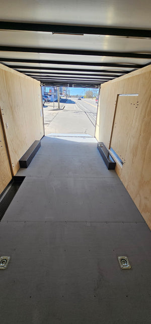Enclosed Car Hauler Trailer 8.5'x20' Silver Car Mate Avalanche 9990 GVWR Car Mate Trailers