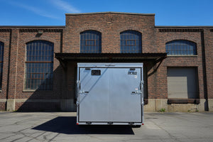 Enclosed Car Hauler Trailer 8.5'x20' Silver Car Mate Avalanche 9990 GVWR Car Mate Trailers
