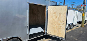 Enclosed Car Hauler Trailer 8.5'x20' Silver Car Mate Avalanche 9990 GVWR Car Mate Trailers