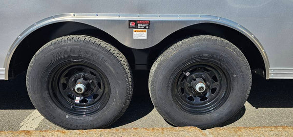 Enclosed Car Hauler Trailer 8.5'x20' Silver Car Mate Avalanche 9990 GVWR Car Mate Trailers