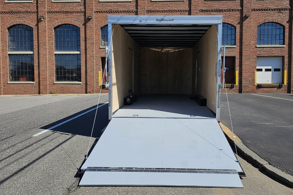 Enclosed Car Hauler Trailer 8.5'x20' Silver Car Mate Avalanche 9990 GVWR Car Mate Trailers