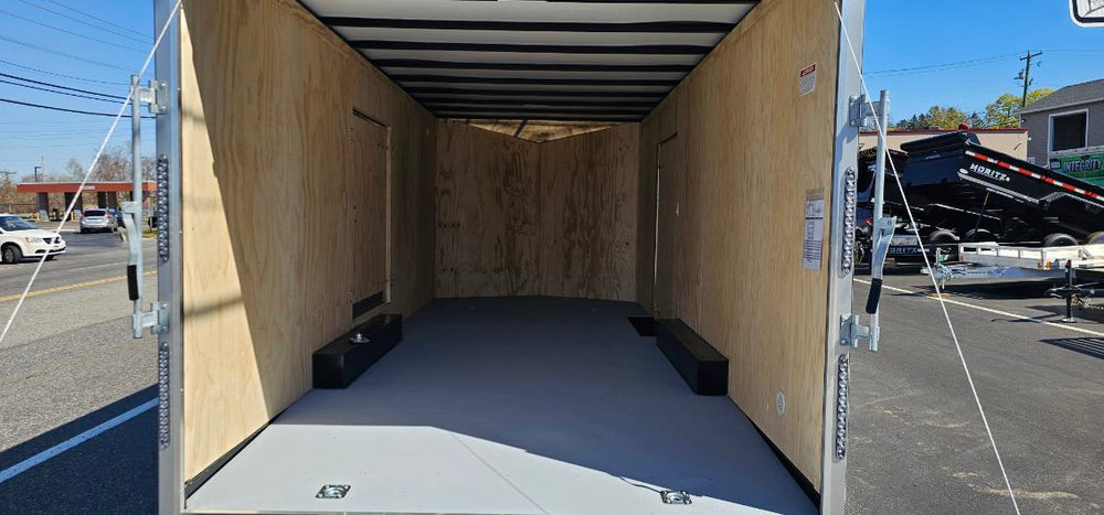 Enclosed Car Hauler Trailer 8.5'x20' Silver Car Mate Avalanche 9990 GVWR Car Mate Trailers