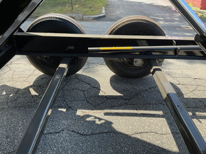 Moritz International DLBH610-10 10,000 GVWR Commercial Duty Dump Trailer, 10,000 GVWR Dump Trailer, Aluminum Ramps, 24" Sides, Torsion Axles, 8" I-Beam Frame, 4-Bolt Coupler, Stake Pockets, 2-Year Warranty