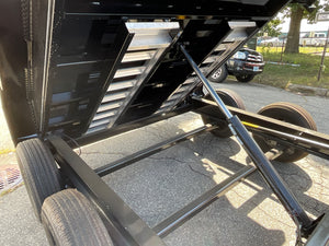 Moritz International DLBH610-10 10,000 GVWR Commercial Duty Dump Trailer, 10,000 GVWR Dump Trailer, Aluminum Ramps, 24" Sides, Torsion Axles, 8" I-Beam Frame, 4-Bolt Coupler, Stake Pockets, 2-Year Warranty