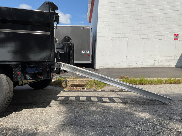 Moritz International DLBH610-10 10,000 GVWR Commercial Duty Dump Trailer, 10,000 GVWR Dump Trailer, Aluminum Ramps, 24" Sides, Torsion Axles, 8" I-Beam Frame, 4-Bolt Coupler, Stake Pockets, 2-Year Warranty