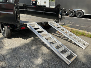 Moritz International DLBH610-10 10,000 GVWR Commercial Duty Dump Trailer, 10,000 GVWR Dump Trailer, Aluminum Ramps, 24" Sides, Torsion Axles, 8" I-Beam Frame, 4-Bolt Coupler, Stake Pockets, 2-Year Warranty