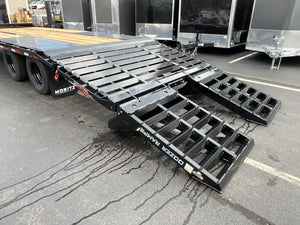 Moritz International FDPH DT 20+5 Heavy-Duty Deckover Trailer – 25,900 lb GVWR, Pintle Ring, Dual Speed Tongue Jacks, Under Body Tool Box, 2 Year Warranty