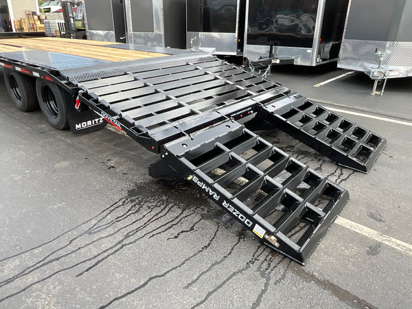 Moritz International FDPH DT 20+5 Heavy-Duty Deckover Trailer – 25,900 lb GVWR, Pintle Ring, Dual Speed Tongue Jacks, Under Body Tool Box, 2 Year Warranty