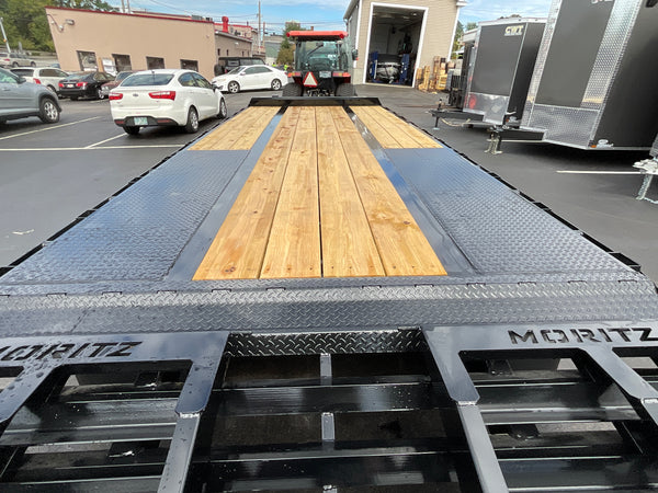 Moritz International FDPH DT 20+5 Heavy-Duty Deckover Trailer – 25,900 lb GVWR, Pintle Ring, Dual Speed Tongue Jacks, Under Body Tool Box, 2 Year Warranty