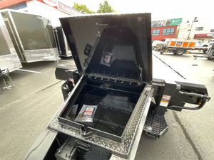 Moritz International FDPH DT 20+5 Heavy-Duty Deckover Trailer – 25,900 lb GVWR, Pintle Ring, Dual Speed Tongue Jacks, Under Body Tool Box, 2 Year Warranty