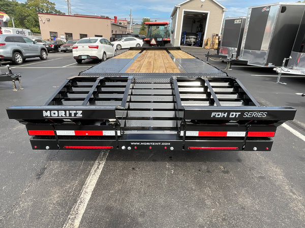 Moritz International FDPH DT 20+5 Heavy-Duty Deckover Trailer – 25,900 lb GVWR, Pintle Ring, Dual Speed Tongue Jacks, Under Body Tool Box, 2 Year Warranty