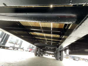 Moritz International FDPH DT 20+5 Heavy-Duty Deckover Trailer – 25,900 lb GVWR, Pintle Ring, Dual Speed Tongue Jacks, Under Body Tool Box, 2 Year Warranty