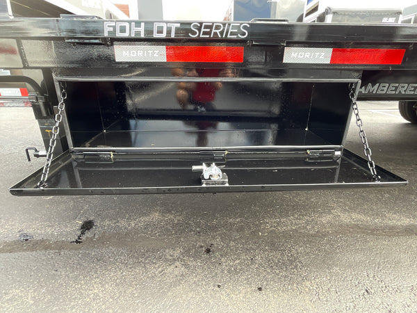 Moritz International FDPH DT 20+5 Heavy-Duty Deckover Trailer – 25,900 lb GVWR, Pintle Ring, Dual Speed Tongue Jacks, Under Body Tool Box, 2 Year Warranty