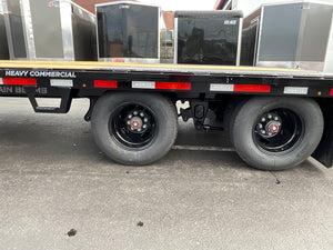 Moritz International FDPH DT 20+5 Heavy-Duty Deckover Trailer – 25,900 lb GVWR, Pintle Ring, Dual Speed Tongue Jacks, Under Body Tool Box, 2 Year Warranty