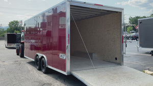 Enclosed Car Hauler Trailer 8.5'x20' V-Nose Brandi-Wine Ramp High Country Aluminum
