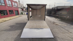 Enclosed Car Hauler Trailer 8.5'x20' V-Nose Blackout Ramp Durabull Aluminum 9990 GVWR Elite Escape Door
