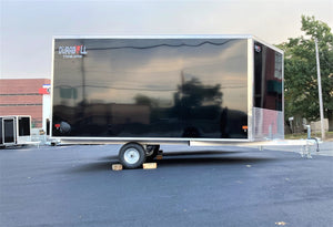 101"X12' Multi-Sport Durabull Snowmobile Trailer BLACK with Ski Glides and Track Mats DuraBull Trailers
