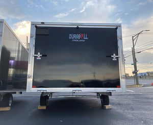 101"X12' Multi-Sport Durabull Snowmobile Trailer BLACK with Ski Glides and Track Mats DuraBull Trailers