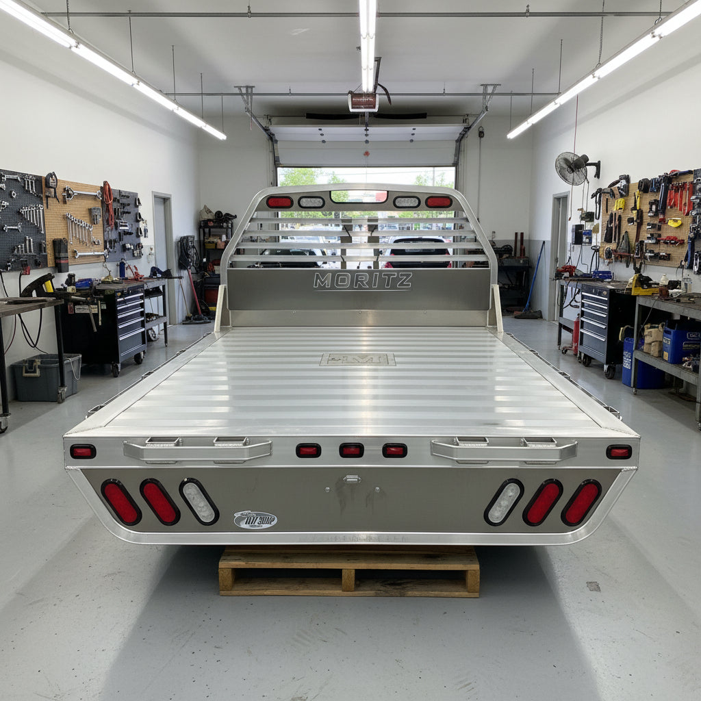 TBA 7'x8'6″ Moritz Aluminum Truck Bed For Long Bed Single Rear Wheel