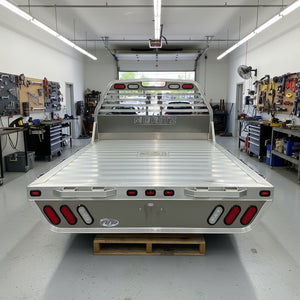 TBA 7’x8’6″ Moritz Aluminum Truck Bed For Long Bed Single Rear Wheel Pick-up Gooseneck set up Moritz International