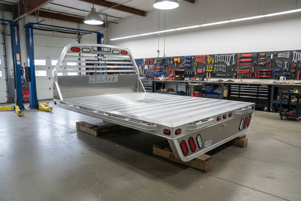TBA 7’x8’6″ Moritz Aluminum Truck Bed For Long Bed Single Rear Wheel Pick-up Gooseneck set up Moritz International