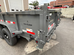 Top Hat Trailers DX14 Dump Trailer 83"x16' Charcoal Grey 14K GVWR with Ramps, Dexter Axles, Valspar Paint Top Hat Trailers