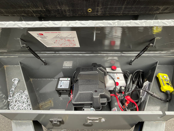 Top Hat Trailers DX14 Dump Trailer 83"x16' Charcoal Grey 14K GVWR with Ramps, Dexter Axles, Valspar Paint Top Hat Trailers