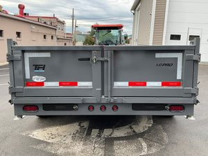 Top Hat Trailers DX14 Dump Trailer 83"x16' Charcoal Grey 14K GVWR with Ramps, Dexter Axles, Valspar Paint Top Hat Trailers