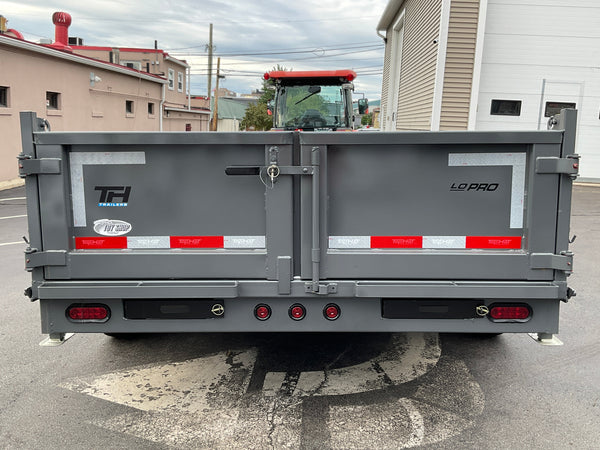 Top Hat Trailers DX14 Dump Trailer 83"x16' Charcoal Grey 14K GVWR with Ramps, Dexter Axles, Valspar Paint Top Hat Trailers