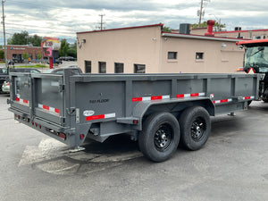 Top Hat Trailers DX14 Dump Trailer 83"x16' Charcoal Grey 14K GVWR with Ramps, Dexter Axles, Valspar Paint Top Hat Trailers