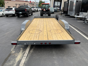 Top Hat Trailers Basic Car Hauler Trailer 83"x18' BCH, Charcoal Grey, 7K GVWR, Slide-N-Ramp 4' Angle, Removable Fender, Dexter Axles, Valspar Paint Top Hat Trailers