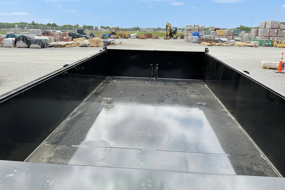Top Hat Trailers DE14 Dump Trailer 83"x14' Black 14K GVWR with Ramps Top Hat Trailers
