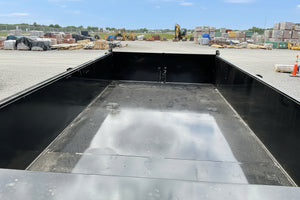Top Hat Trailers DE14 Dump Trailer 83"x14' Black 14K GVWR with Ramps Top Hat Trailers