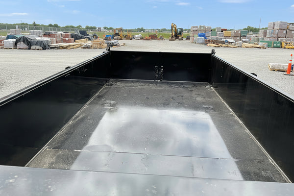 Top Hat Trailers DE14 Dump Trailer 83"x14' Black 14K GVWR with Ramps Top Hat Trailers
