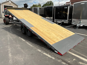 Top Hat Trailers Deck Over Tilt Trailer DT14 102" x 22' Grey 14K GVWR, Hydraulic Tilt, Dexter Axles, Valspar Paint, 3 Year Warranty Top Hat Trailers