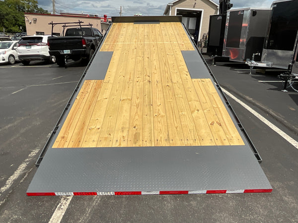 Top Hat Trailers Deck Over Tilt Trailer DT14 102" x 22' Grey 14K GVWR, Hydraulic Tilt, Dexter Axles, Valspar Paint, 3 Year Warranty Top Hat Trailers