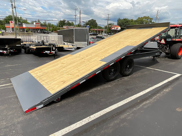 Top Hat Trailers Deck Over Tilt Trailer DT14 102" x 22' Grey 14K GVWR, Hydraulic Tilt, Dexter Axles, Valspar Paint, 3 Year Warranty Top Hat Trailers