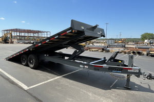 Top Hat Trailers Deck Over Tilt Trailer DT14 102" x 22' Grey 14K GVWR, Hydraulic Tilt, Dexter Axles, Valspar Paint, 3 Year Warranty Top Hat Trailers