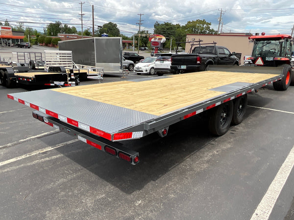 Top Hat Trailers Deck Over Tilt Trailer DT14 102" x 22' Grey 14K GVWR, Hydraulic Tilt, Dexter Axles, Valspar Paint, 3 Year Warranty Top Hat Trailers