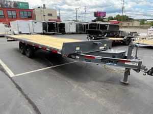 Top Hat Trailers Deck Over Tilt Trailer DT14 102" x 22' Grey 14K GVWR, Hydraulic Tilt, Dexter Axles, Valspar Paint, 3 Year Warranty Top Hat Trailers