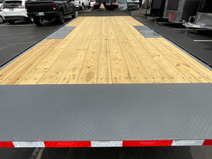 Top Hat Trailers Deck Over Tilt Trailer DT14 102" x 22' Grey 14K GVWR, Hydraulic Tilt, Dexter Axles, Valspar Paint, 3 Year Warranty Top Hat Trailers