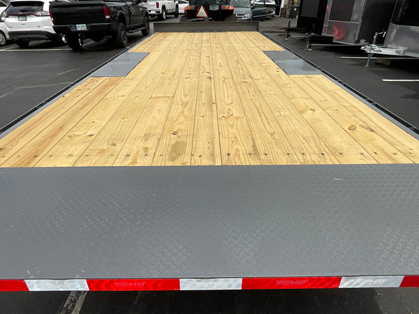 Top Hat Trailers Deck Over Tilt Trailer DT14 102" x 22' Grey 14K GVWR, Hydraulic Tilt, Dexter Axles, Valspar Paint, 3 Year Warranty Top Hat Trailers