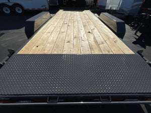 Top Hat Trailers Deluxe Open Car Hauler Trailer 83"x20' BCH, Charcoal Grey, 10K GVWR, 7k Drop Jack, Side Steps, 2' Beaver Tail, Forged Coupler, Slide-N-Ramp 5' Angle, Stabilizer Jacks, Dexter Axles, Valspar Paint, 3 Year Warranty Top Hat Trailers