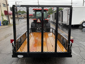 Top Hat Trailers Open Utility Trailer 60"x10' Derby Junior Express DJX Charcoal Grey 2,990# GVWR, Mesh Ramp, Forged Coupler, 2k Tongue Jack, Dexter Axle, Valspar Paint Top Hat Trailers