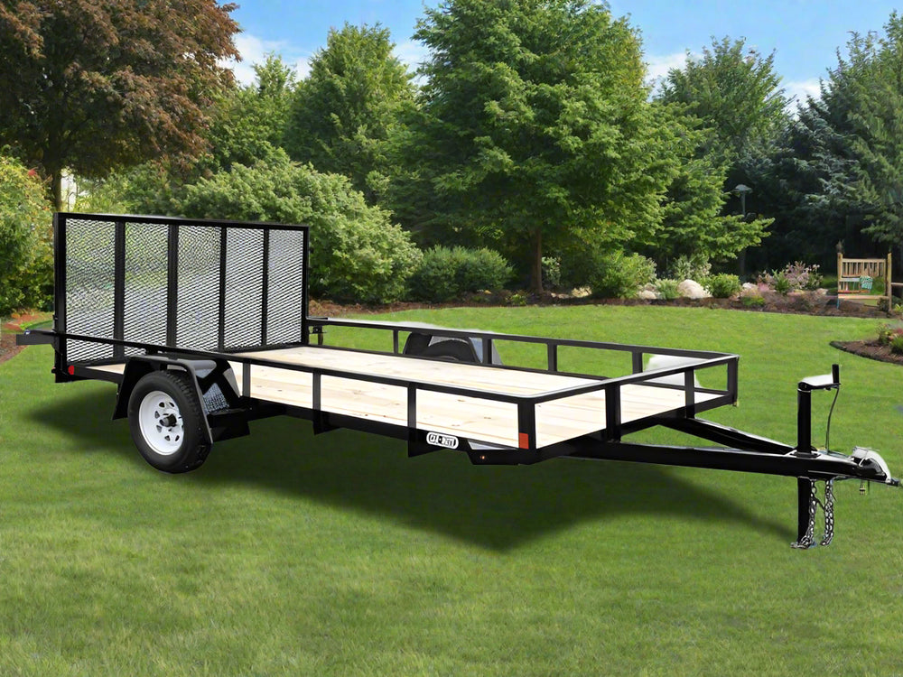 Car Mate Open Utility Trailer 6' X12' Black
