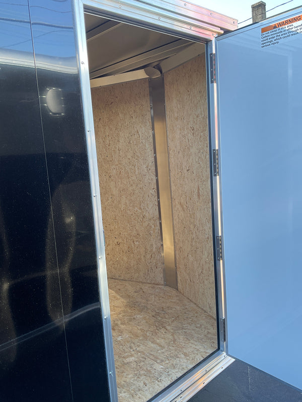 Enclosed Aluminum Cargo Trailer 6'x12' BLACK RAMP Alcom Xpress XLT Pro Series 6" Extra Height Xpress Trailers