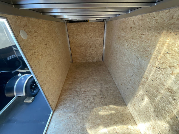Enclosed Aluminum Cargo Trailer 6'x12' BLACK RAMP Alcom Xpress XLT Pro Series 6" Extra Height Xpress Trailers