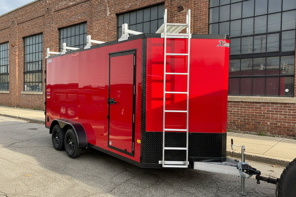 Enclosed Aluminum Cargo Trailer 7'x16' Red Barn Contractor Xpress Ultimate Contractor High Country Trailers