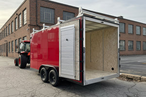 Enclosed Aluminum Cargo Trailer 7'x16' Red Barn Contractor Xpress Ultimate Contractor High Country Trailers