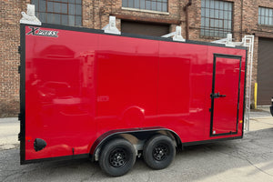 Enclosed Aluminum Cargo Trailer 7'x16' Red Barn Contractor Xpress Ultimate Contractor High Country Trailers